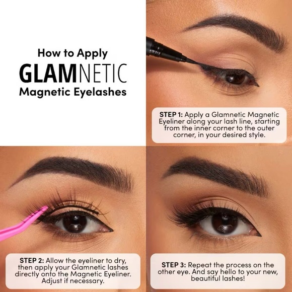 Glamnetic “Precious” (cat eye) Invisible Magnetic Half Lashes *EZ app! Last 1! - Picture 7 of 9